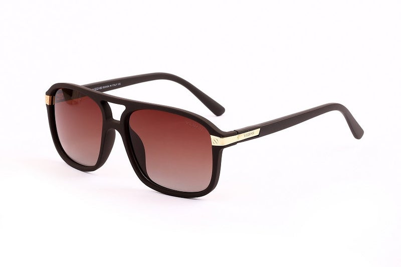 VEGAS Full Rim Shield Men Saddle Brown  Sunglasses V2106 C2 - Image 2